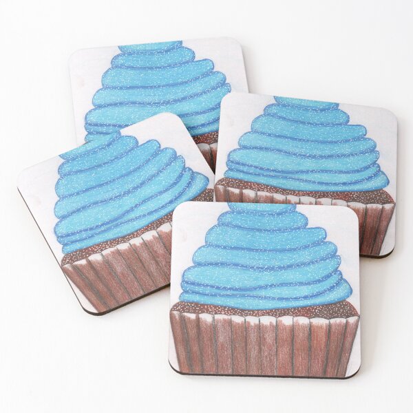 Item preview, Cupcake with blue icing designed and sold by Artbysarah23.