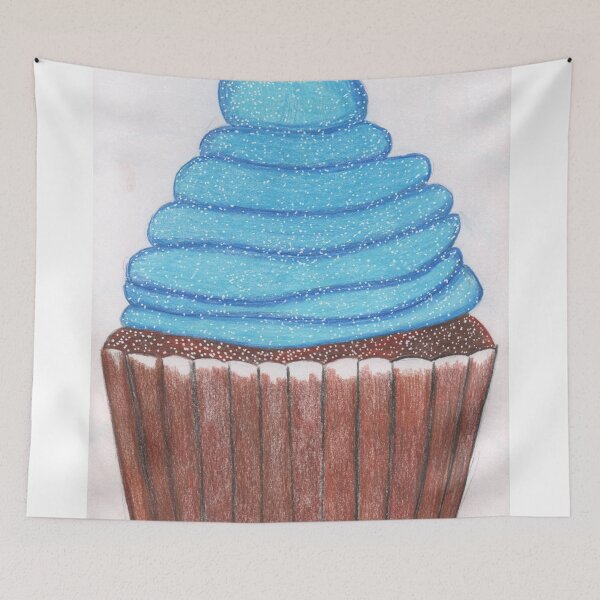 Item preview, Cupcake with blue icing designed and sold by Artbysarah23.