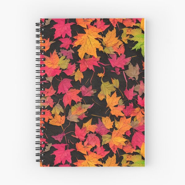 Item preview, Autumn Leaves and Black Backdrop - Seamless Pattern designed and sold by Chubuter.