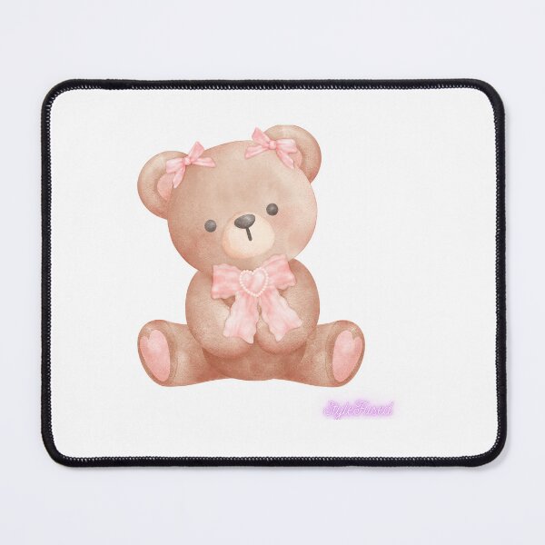 Item preview, Cute and flirty baby bear with pink bow designed and sold by StyleFused.