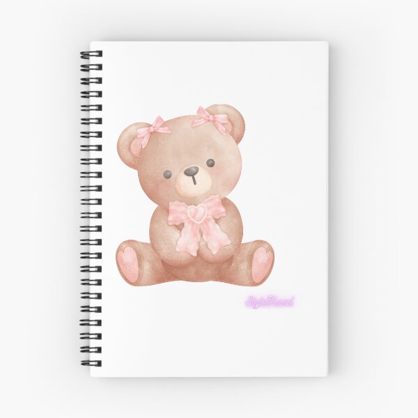 Item preview, Cute and flirty baby bear with pink bow designed and sold by StyleFused.
