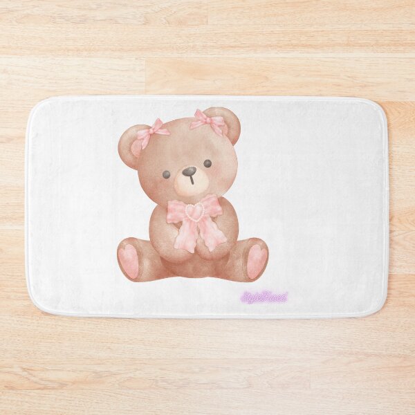 Item preview, Cute and flirty baby bear with pink bow designed and sold by StyleFused.