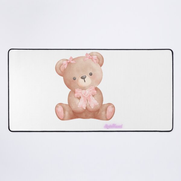 Item preview, Cute and flirty baby bear with pink bow designed and sold by StyleFused.