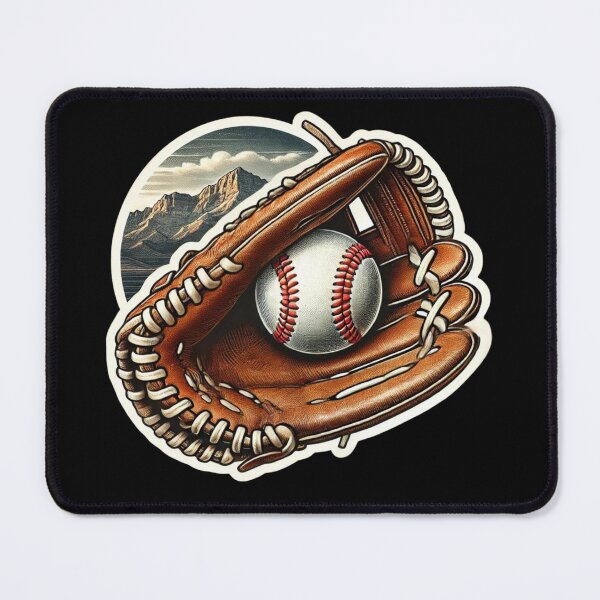 Item preview, Vintage Baseball Glove & Rockies designed and sold by pixelpulsenyc.