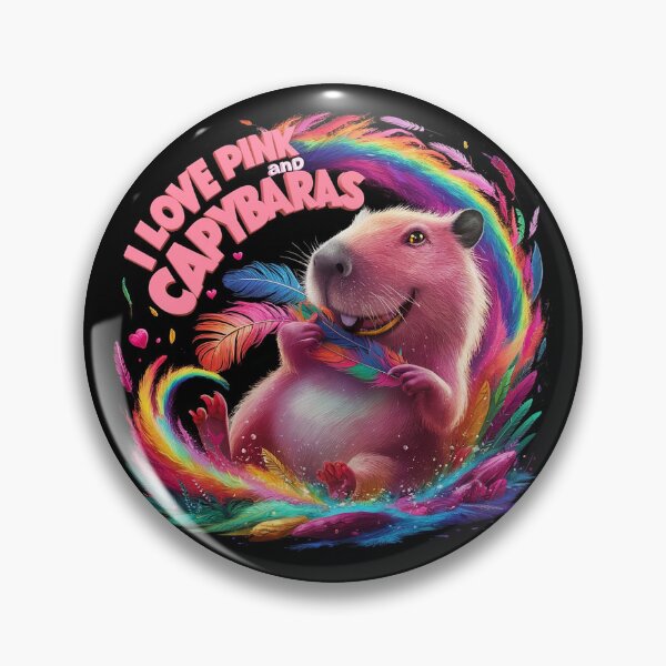 Item preview, I Love Pink & Capybaras designed and sold by PinkGoddessLove.