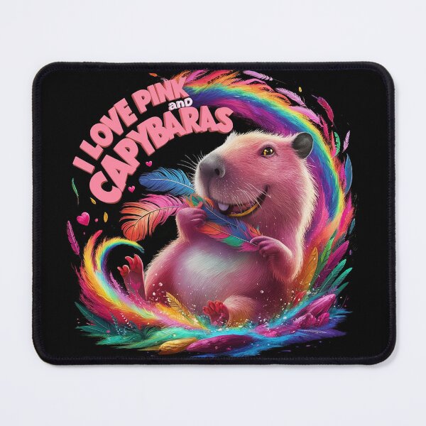 Item preview, I Love Pink & Capybaras designed and sold by PinkGoddessLove.