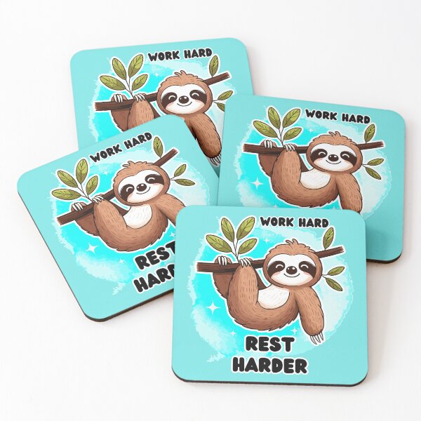 Item preview, Work Hard, Rest Harder designed and sold by Pawshimi Studio.