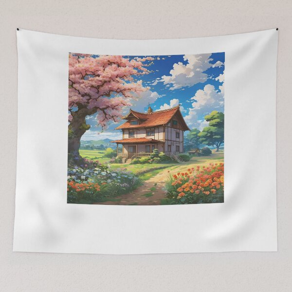 Item preview, "Dreamy Cottage Amidst Nature's Palette" designed and sold by NAB  design.