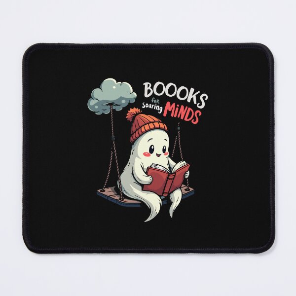 Item preview, Boooks for soaring minds, reading-loving ghost designed and sold by antcpjr682.