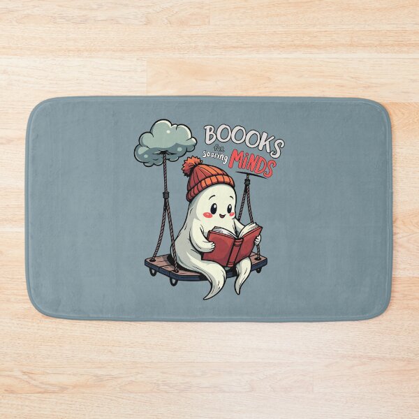 Item preview, Boooks for soaring minds, reading-loving ghost designed and sold by antcpjr682.