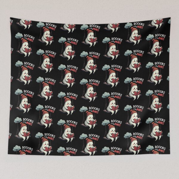 Item preview, Boooks for soaring minds, reading-loving ghost designed and sold by antcpjr682.