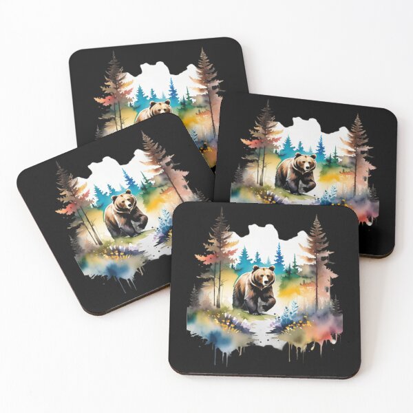 Item preview, grizzly watercolor designed and sold by EuropeanPrints.