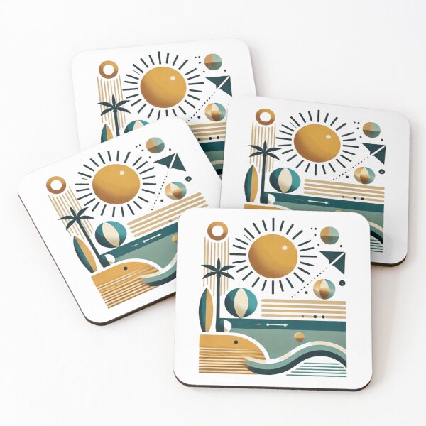Item preview, Retro Beach Vibes Geometric Art designed and sold by sadman73.