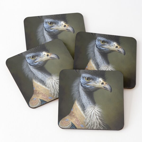 Item preview, Aristocratic Emu Painting, Funny Animal Portrait designed and sold by CheekyAnimalz.