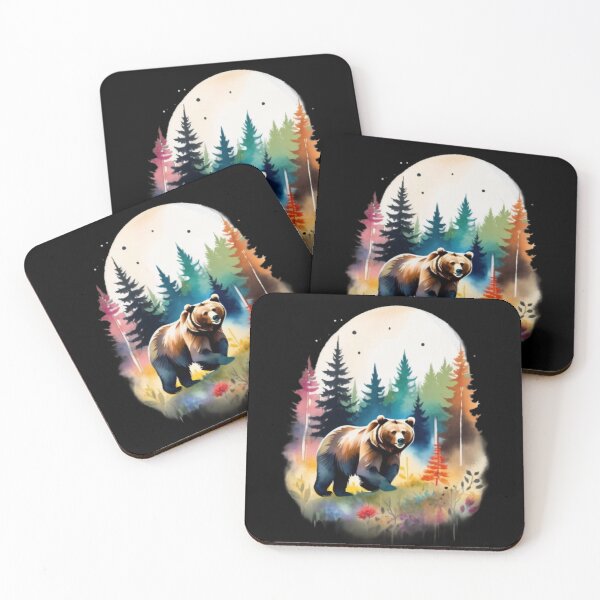 Item preview, grizzly watercolor designed and sold by EuropeanPrints.