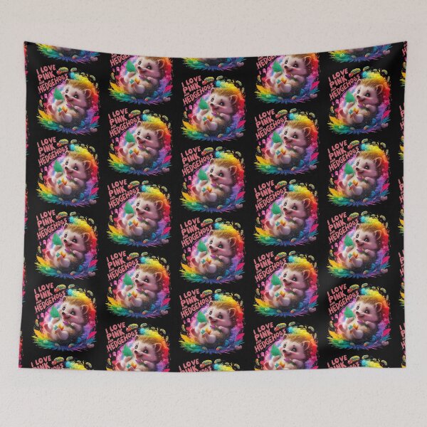 Item preview, I Love Pink & Hedgehogs designed and sold by PinkGoddessLove.