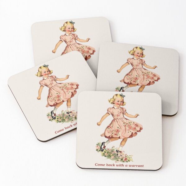 Item preview, Come back with a warrant - retro girl designed and sold by sternapple.