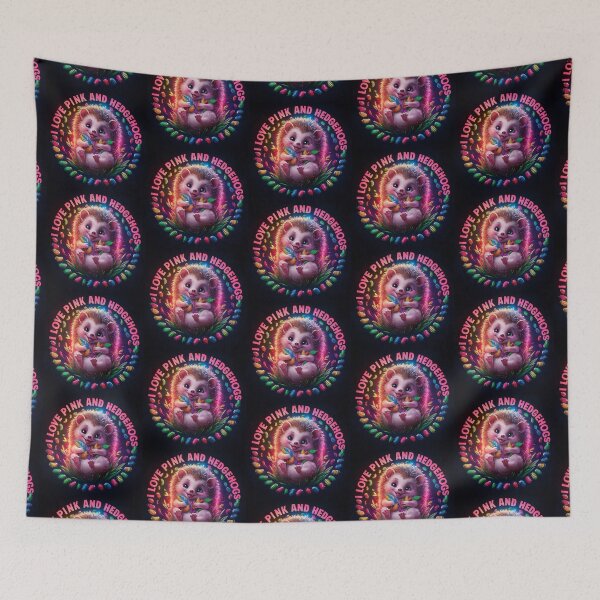 Item preview, I Love Pink & Hedgehogs Colorful Design designed and sold by PinkGoddessLove.