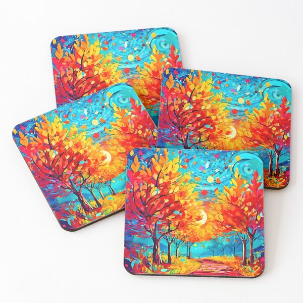 Item preview, Vibrant Forest Path to the Moon designed and sold by Health And Fitness Posts e-Store.