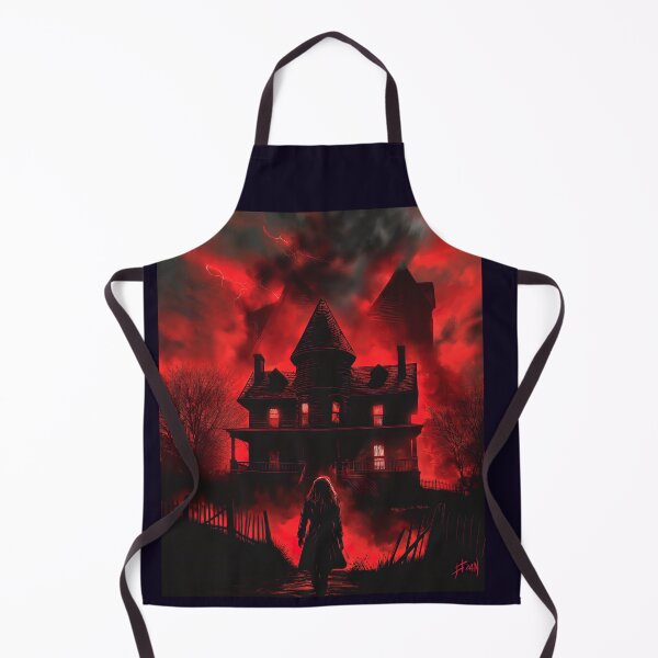 Aperçu de l'œuvre Entrez si vous l'osez - L'obscurité vous attend - Black Red Haunted House créée et vendue par ljgift.