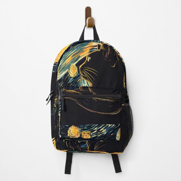 Item preview, Starry Night Black Cat Van Gogh Inspired designed and sold by Vangoholic.