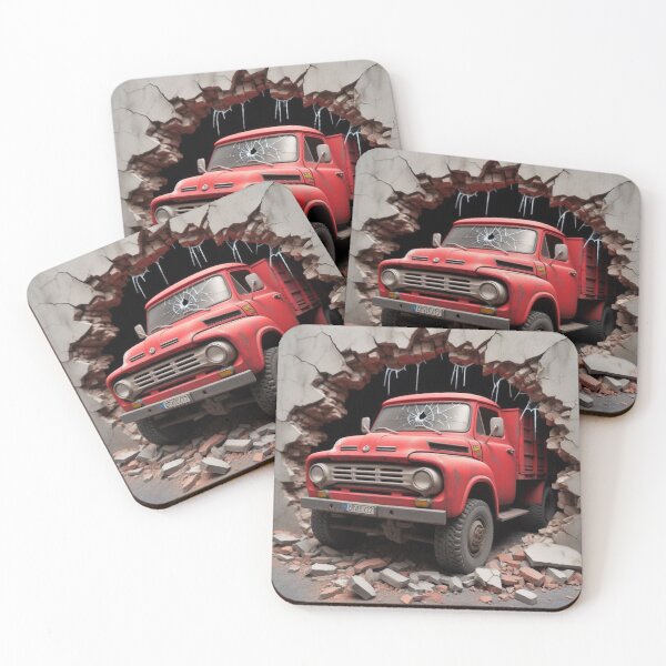 Item preview, Red Truck Hole in A Wall designed and sold by deniz kaya.