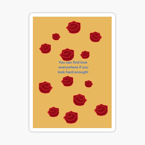 Roses Romantic Quote  Sticker