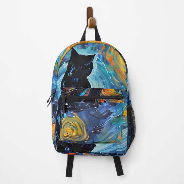 Item preview, Starry Night Black Cat Van Gogh designed and sold by Vangoholic.