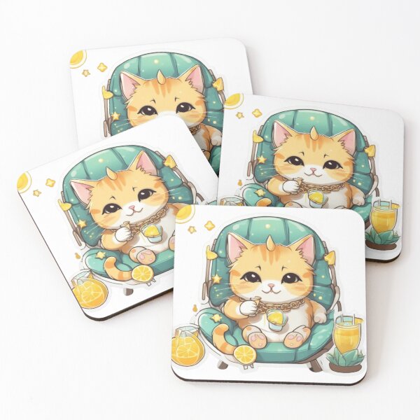 Item preview, Whimsical Cat in Teal Armchair" Sticker designed and sold by Puppy Paws.