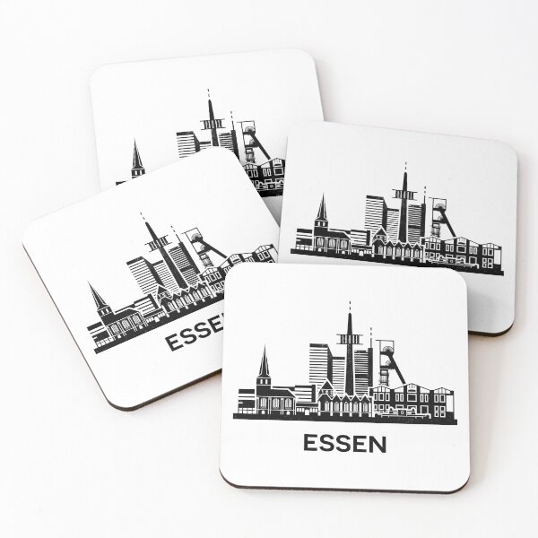 Item preview, Essen Skyline Silhouette Black designed and sold by strixvariaart.