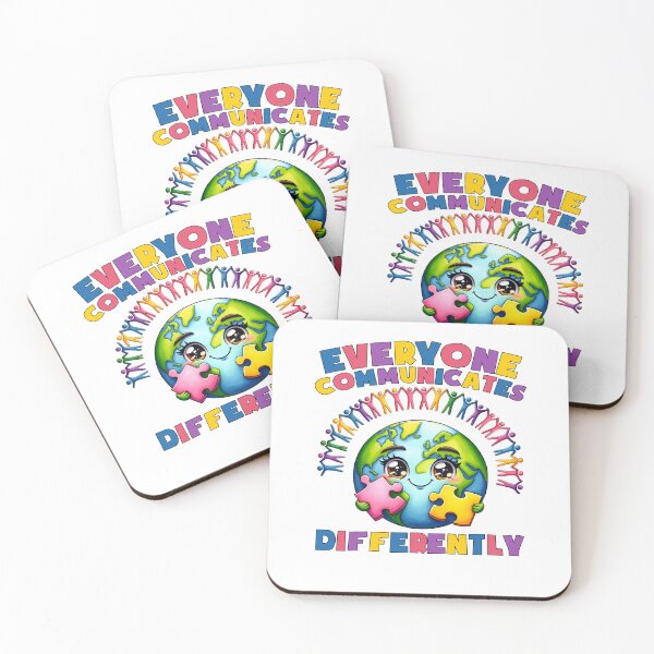 Item preview, Everyone Communicates Differently, Autism Awareness, Mental Health, ABA Therapist, Speech Therapy, BCBA, RBT, AAC designed and sold by behindthefacts.