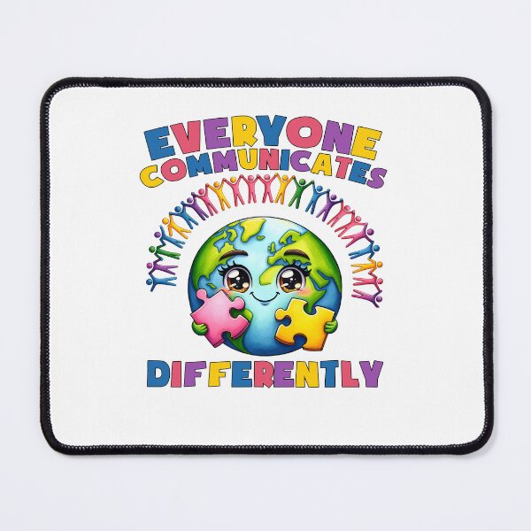 Item preview, Everyone Communicates Differently, Autism Awareness, Mental Health, ABA Therapist, Speech Therapy, BCBA, RBT, AAC designed and sold by behindthefacts.