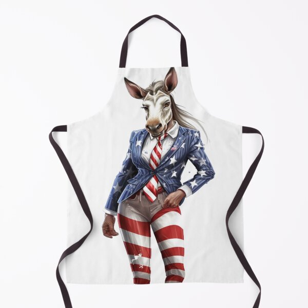 Item preview, Woman Democrat Unique Donkey Symbol in Red White and Blue designed and sold by TamarackFlair.
