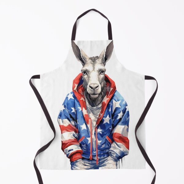 Item preview, Hip Hop Democrat Donkey in Streetwear American Flag Hoodie designed and sold by TamarackFlair.