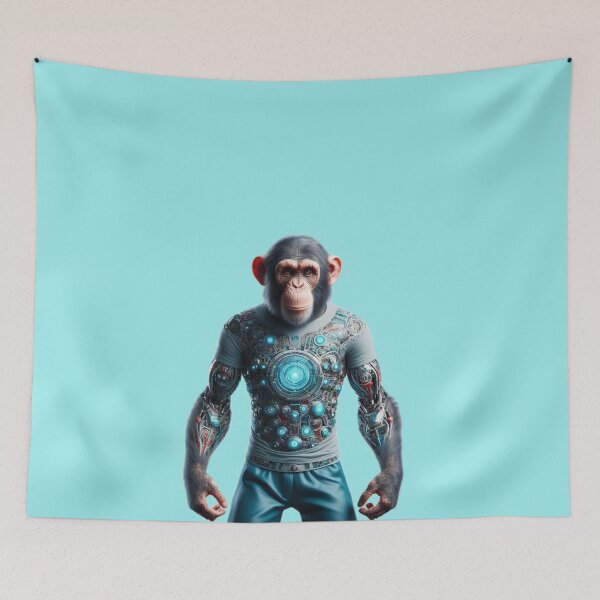 Item preview,  Title: Monkey in T-Shirt and Pants: Stylish and Trendy Outfit designed and sold by nada-art.