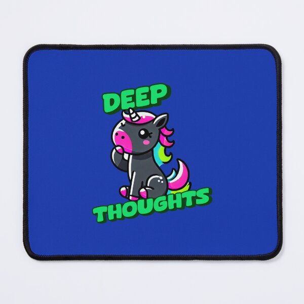 Item preview, Deep Thoughts - Charlie Incredible art for the unicorn lover in your life, great gift for daughters, girlfriends, wives and more designed and sold by 3DAF.