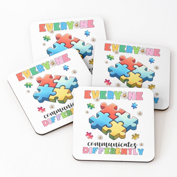 Item preview, Everyone Communicates Differently, Autism Awareness, Mental Health, ABA Therapist, Speech Therapy, BCBA, RBT, AAC designed and sold by behindthefacts.