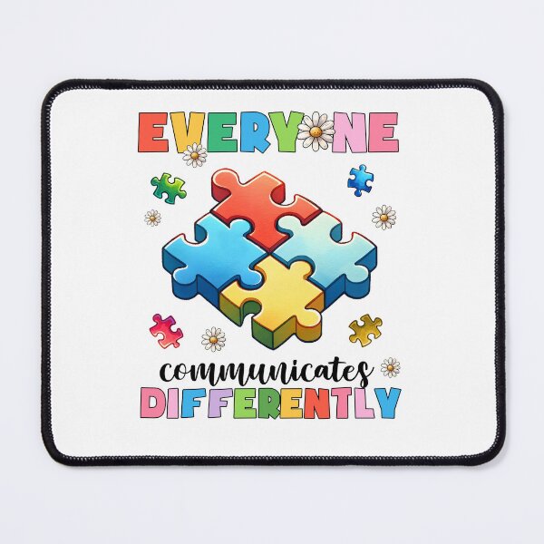 Item preview, Everyone Communicates Differently, Autism Awareness, Mental Health, ABA Therapist, Speech Therapy, BCBA, RBT, AAC designed and sold by behindthefacts.