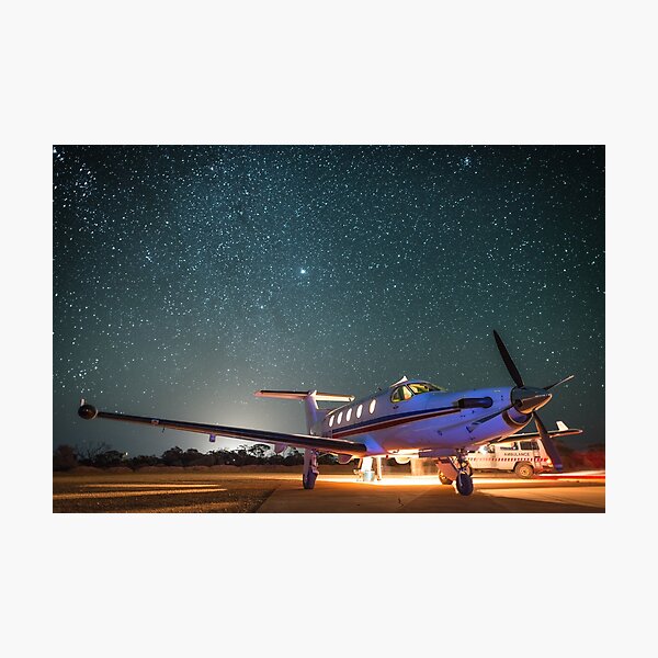 RFDS Evac Under a Starry Southern Sky - Tjuntjuntjara, Great Victoria Desert, WA - Take 1 Photographic Print