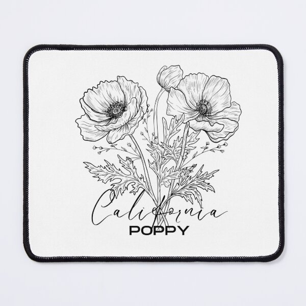 Item preview, California Poppy State Flower Doodle Classic T-shirt Sticker designed and sold by ThinkNature!.