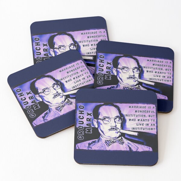 Item preview, Groucho Marx quote: Marriage is a wonderful institution, but who wants to live in an institution? designed and sold by artbleed.