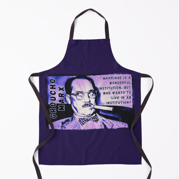 Item preview, Groucho Marx quote: Marriage is a wonderful institution, but who wants to live in an institution? designed and sold by artbleed.