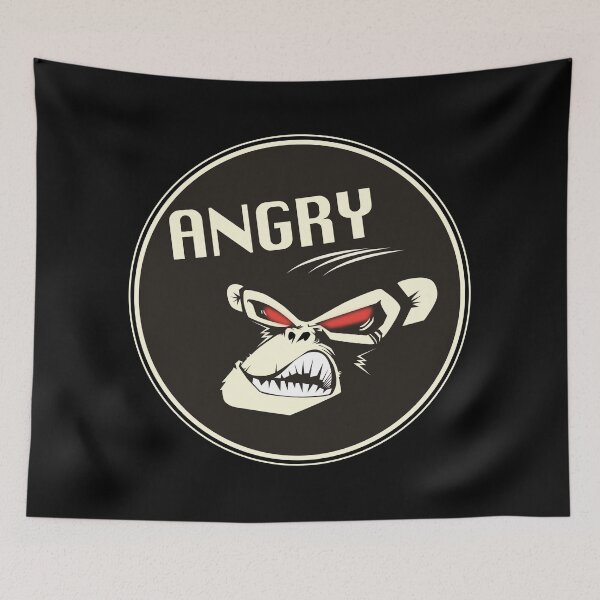 Item preview, Angry Ape (with text) designed and sold by IceBlueDesigns.