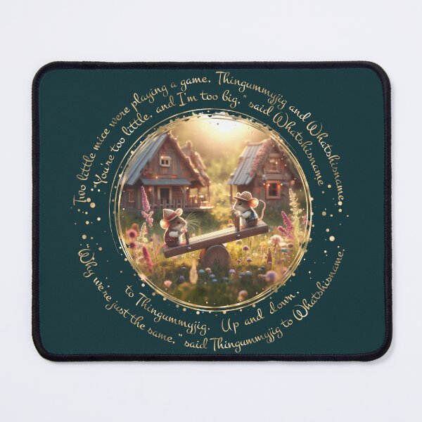 Item preview, Two Little Mice On A Seesaw (for dark background product) designed and sold by ArtSea-Bubble.