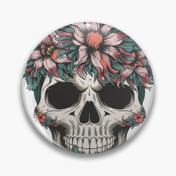 Item preview, FlFloral Skull: The Art of Beauty and Mortality designed and sold by TrendTrove1.