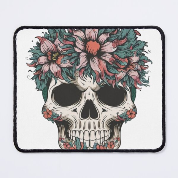 Item preview, FlFloral Skull: The Art of Beauty and Mortality designed and sold by TrendTrove1.