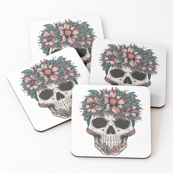 Item preview, FlFloral Skull: The Art of Beauty and Mortality designed and sold by TrendTrove1.