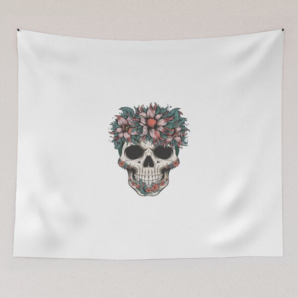 Item preview, FlFloral Skull: The Art of Beauty and Mortality designed and sold by TrendTrove1.
