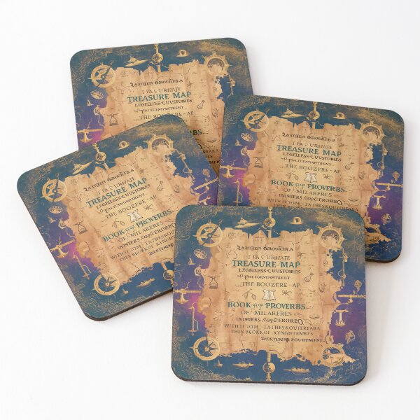 Item preview, Retro Map of Proverbs designed and sold by Ketique.