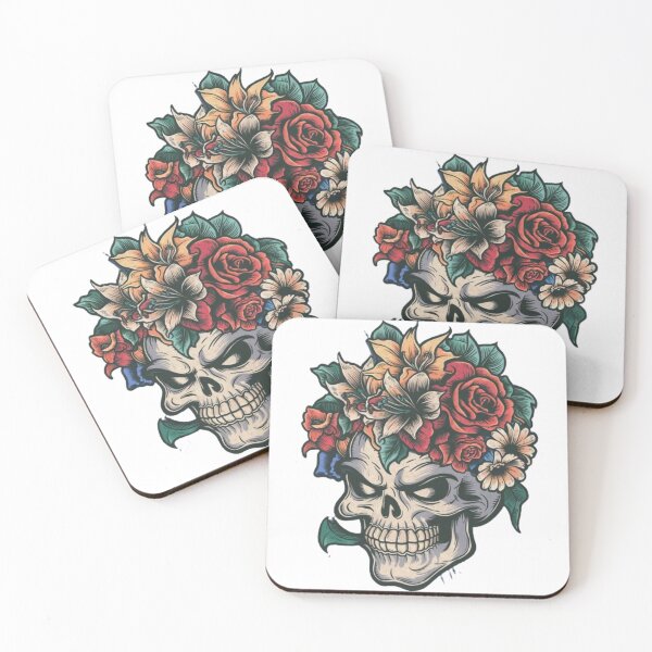 Item preview, FlFloral Skull: The Art of Beauty and Mortality designed and sold by TrendTrove1.